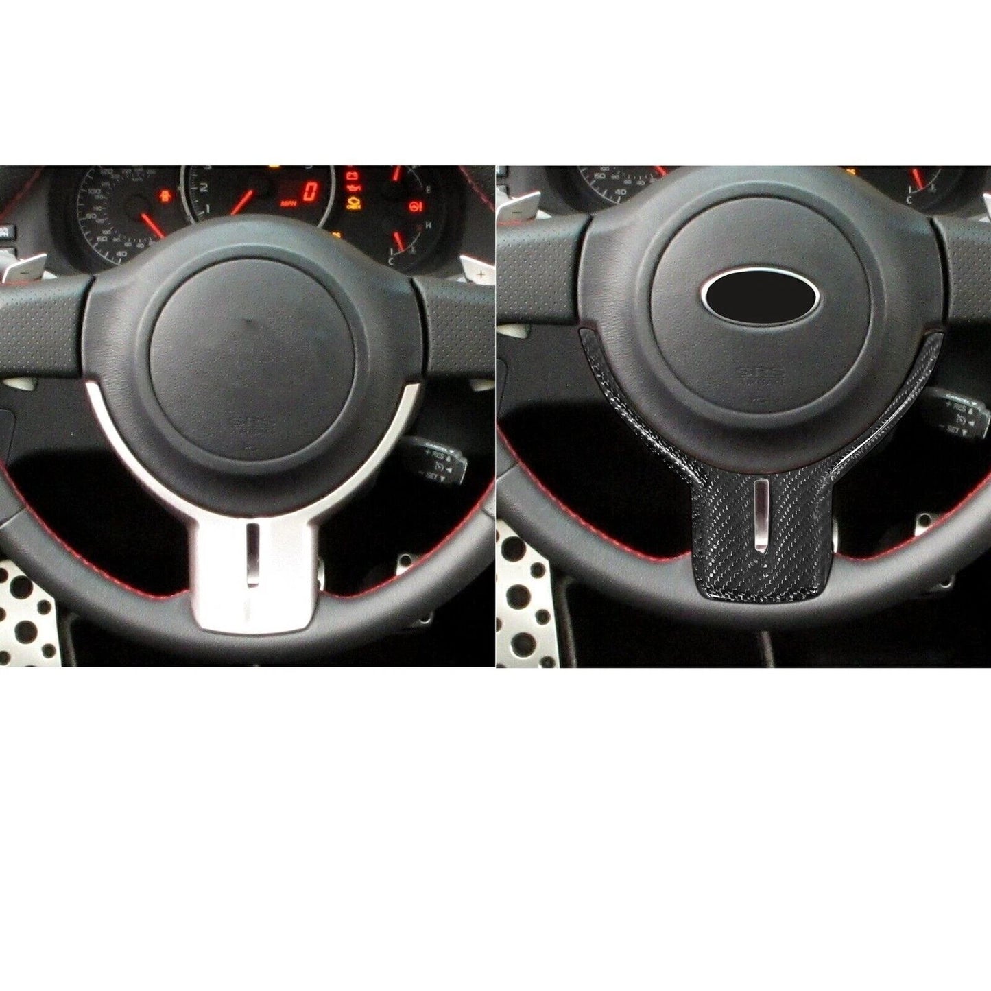 Steering Wheel Cover Trim for Toyota GT86, Subaru BRZ (2012-2019) Carbon Fiber