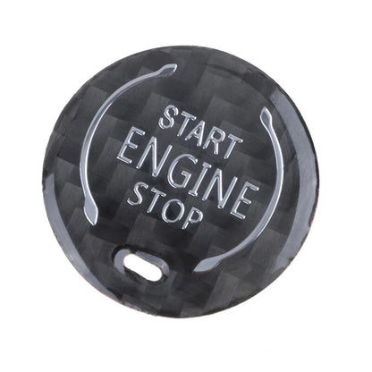 Carbon Fiber Black Engine Start Stop Push Button Trim for Corvette C8 (2020-2022)
