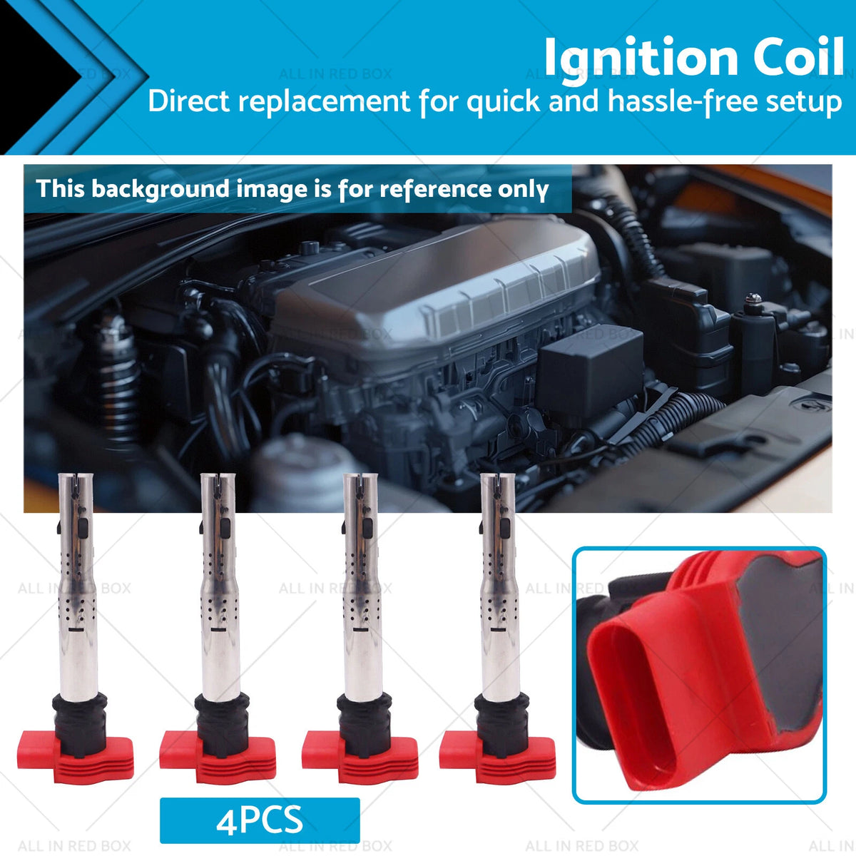 4x Ignition Coils for VW Golf Jetta Audi A4 A5 2.0 3.2 FSI TSI V6 V8