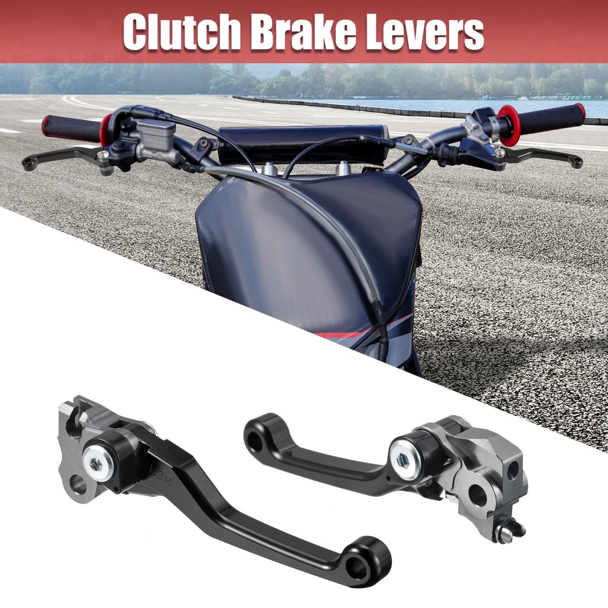 Pair Brake Clutch Levers Black for Honda CRF250R CRF450R (2007–2020)