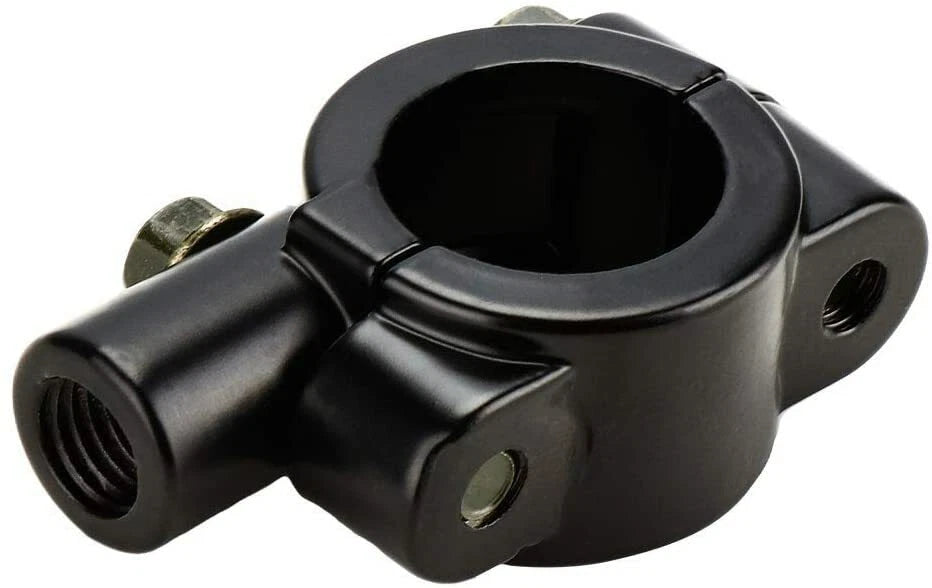 7/8" Black Motorcycle Handle Bar Mirror Mount Holder Clamp Adaptor