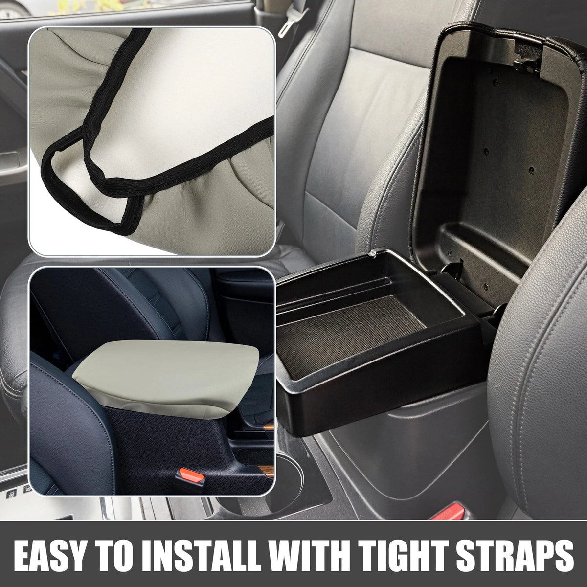Brown Center Console Armrest Cover for Toyota Land Cruiser (2008-2021)