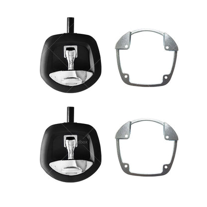 Whale Tail Lock Compression Lock Black Chrome Handle for Trailer Toolbox