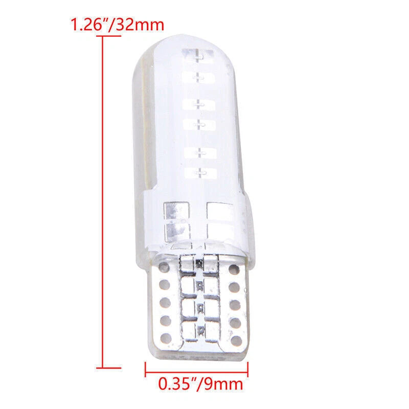 20 x T10 COB Blue LED License Plate Lights for Car 12V (194, 168, W5W)