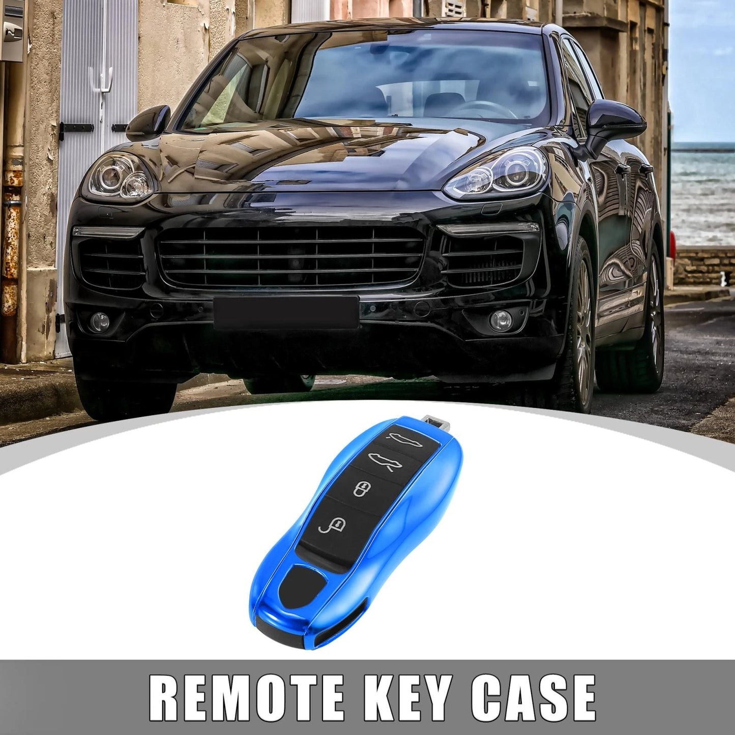 Shell Set Remote Key Cover Key Fob Case Cover for Porsche Cayenne Panamera