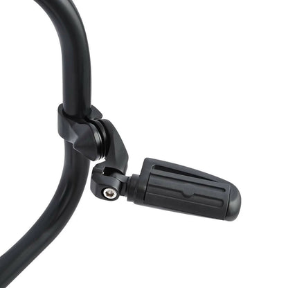 Matte Black 32mm Short Angled Highway Bar Engine Guard Pegs Mounts Footpegs