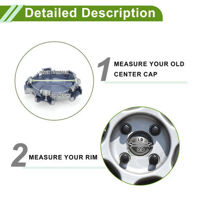 Wheel Center Cap for Lexus LX570 (2013-2015) Titanium Tone Plastic 1 Pc