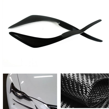 2 x Carbon Fiber Front Fog Light Eyelid Trims for Lexus IS300, IS250, IS200T (2017-2019)