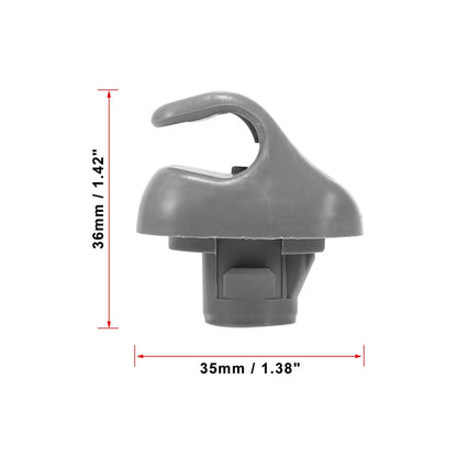 2 x Gray Car Sun Visor Hook Clip Retainers for Honda Civic (1996-2008)