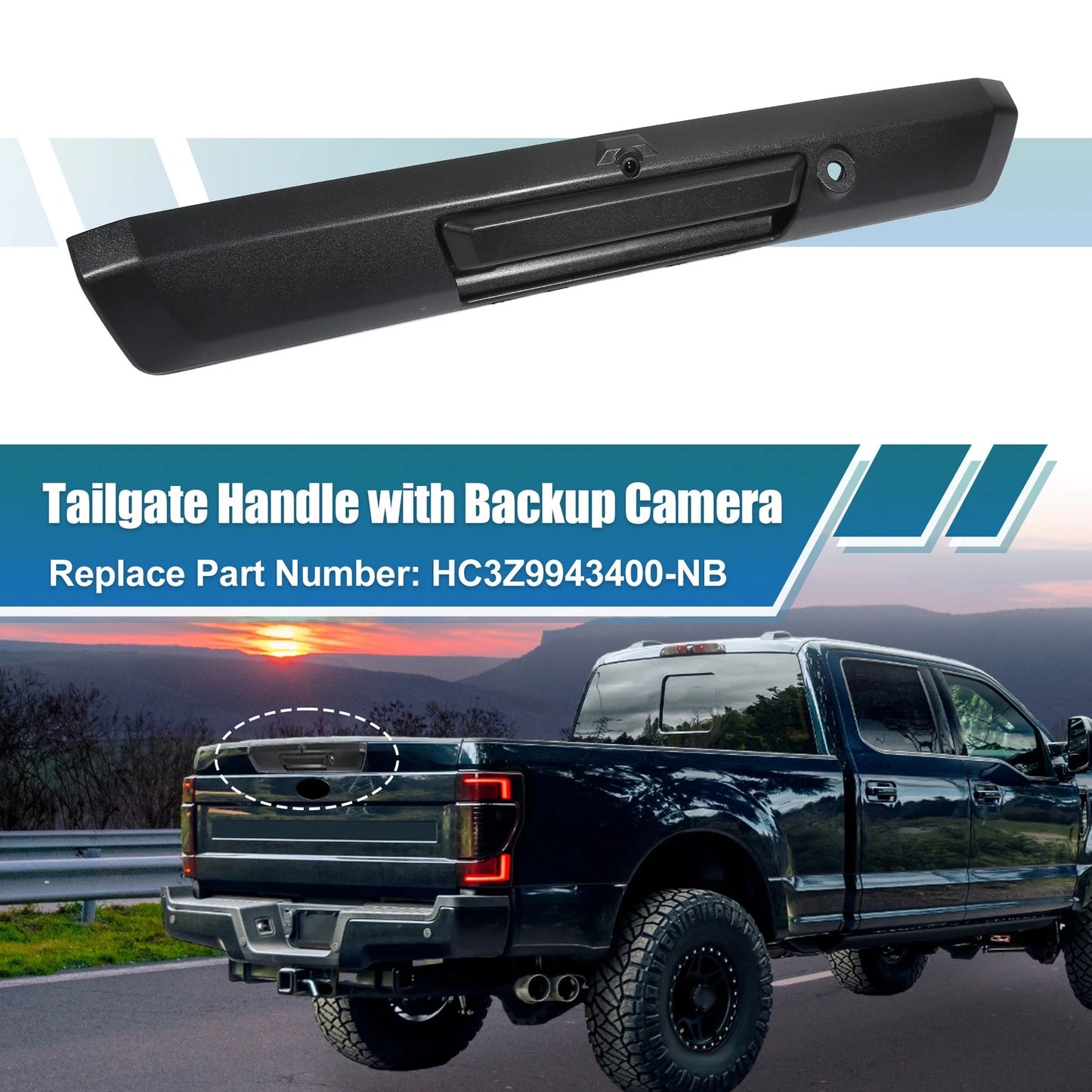 Car Rear Tailgate Handle with Backup Camera for Ford (2011-2016)