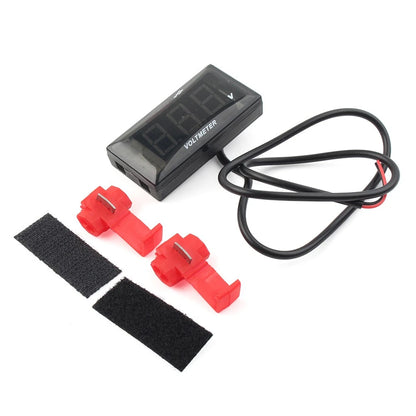 12V Digital LED Voltmeter Gauge Panel for Green Motorcycle