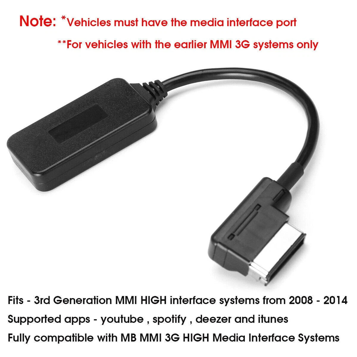 Interface / Bluetooth Music / Adapter Cable for Mercedes-Benz AMI MMI