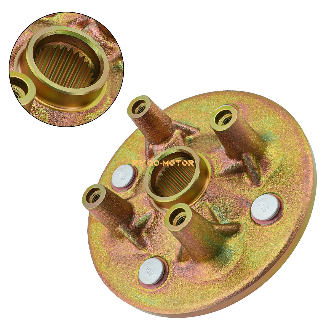 Front Wheel Hub & Bolts for Yamaha Rhino 450 YXR450F 4x4 (2006–2009)