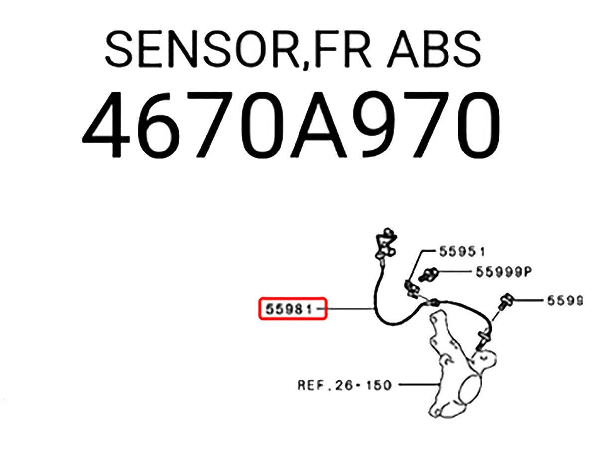 ABS Wheel Speed Sensor for Mitsubishi Mirage Sedan (2012-2022)