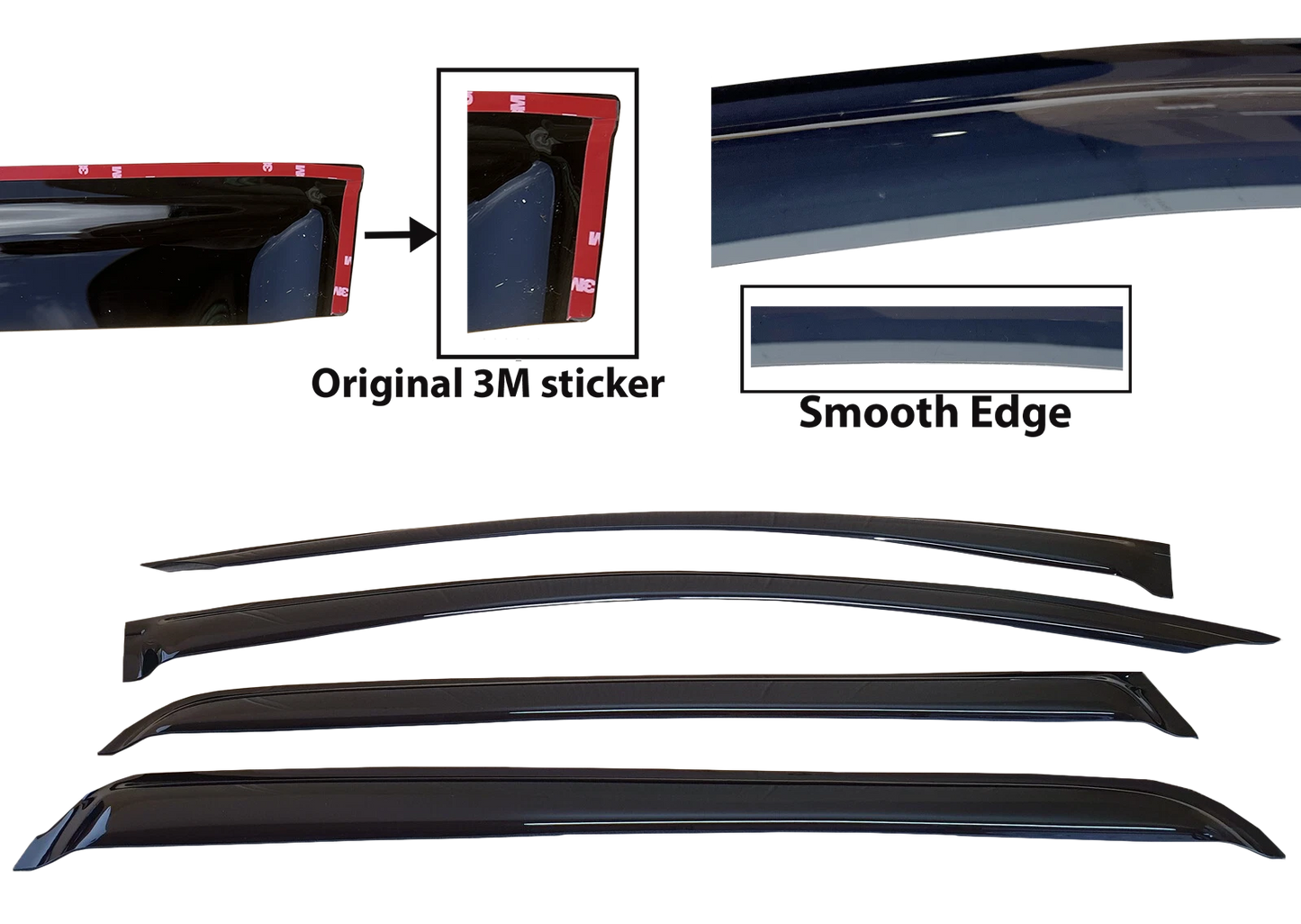 Weather shield Window visor for Ford Ranger (2011–2022)