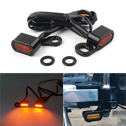 Black Front Turn Signal Lights for Harley Dyna (1996-2017)
