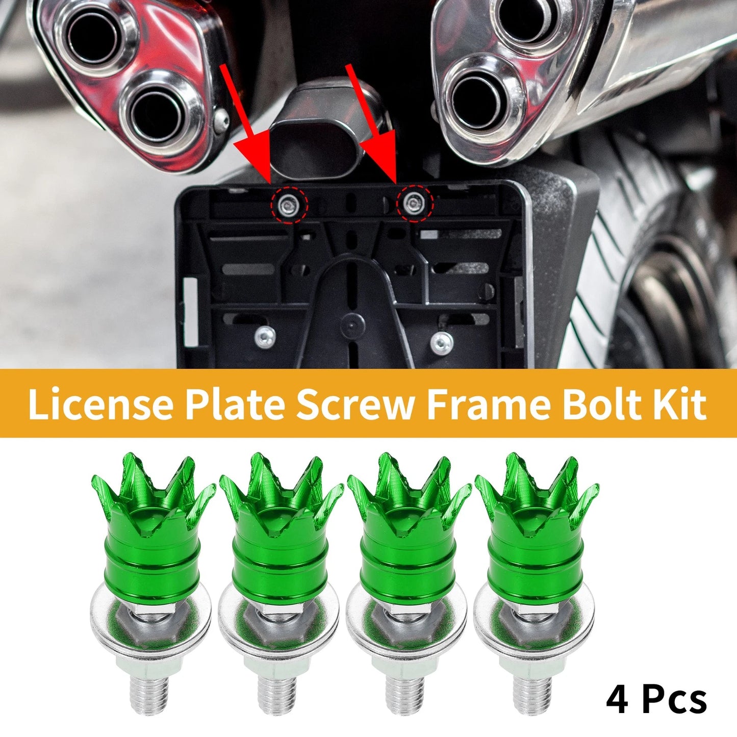License Plate Screws Cover 40mm 4Pcs for Universal Motorcycle