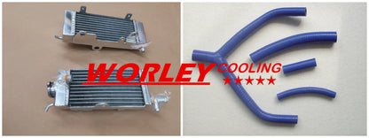Aluminum Radiator & Blue Hose for Yamaha WR250 (1991)