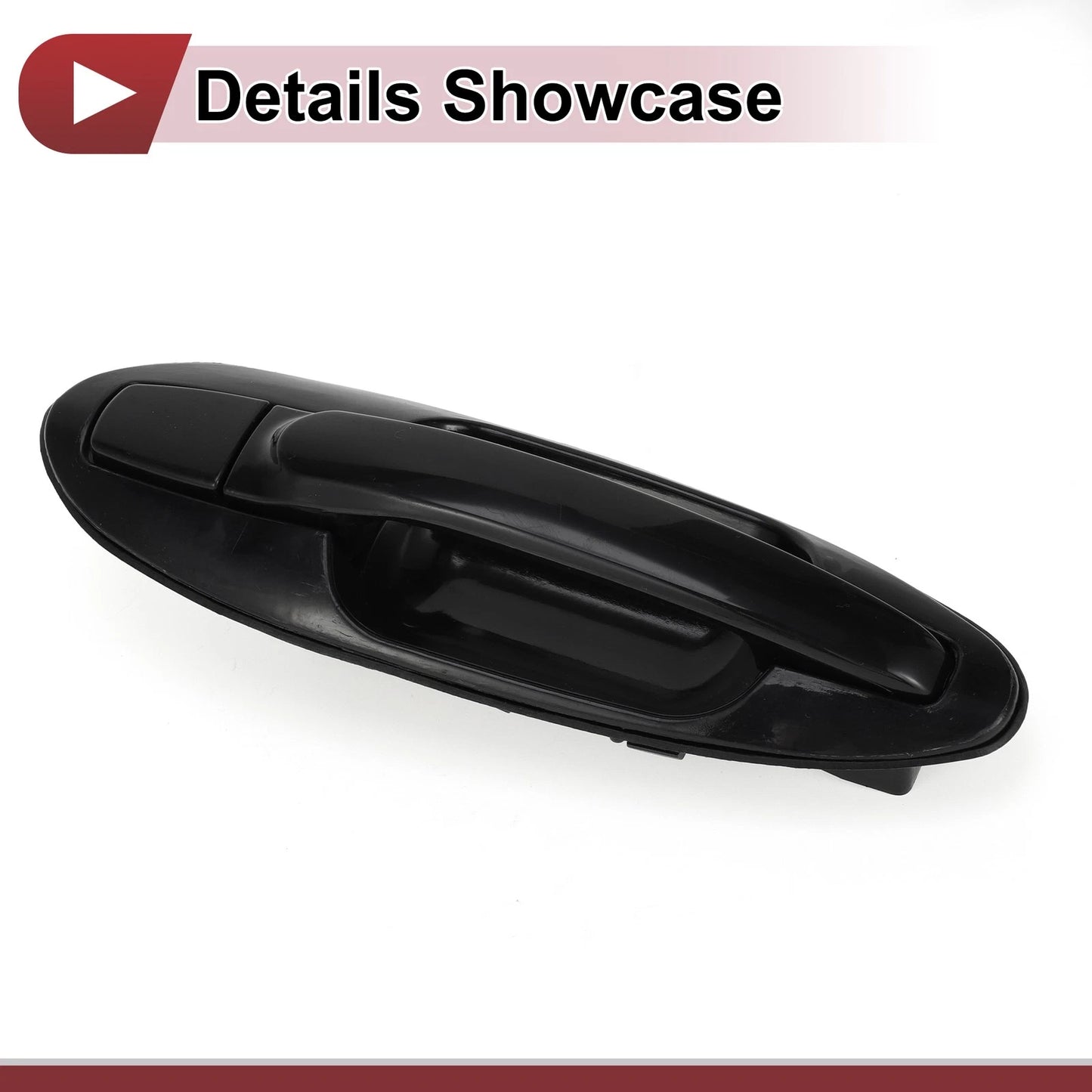 Exterior Door Handle for Hyundai Sonata Rear Right Black ABS (2011-2019)