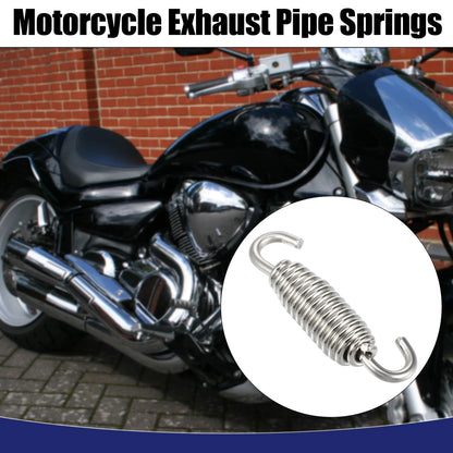 4 x Motorcycle Muffler Exhaust Pipe Spring 2.17" Silver Tone for Universal