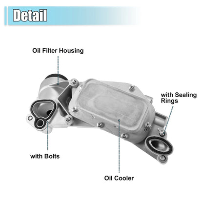 Engine Oil Cooler Oil Filter Housing with Gasket for Chevy Cruze Aveo
