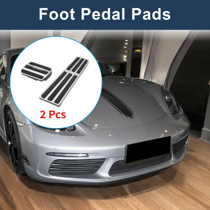 Automatic Pedal Covers for Porsche 718/911 No Mark Silver Tone