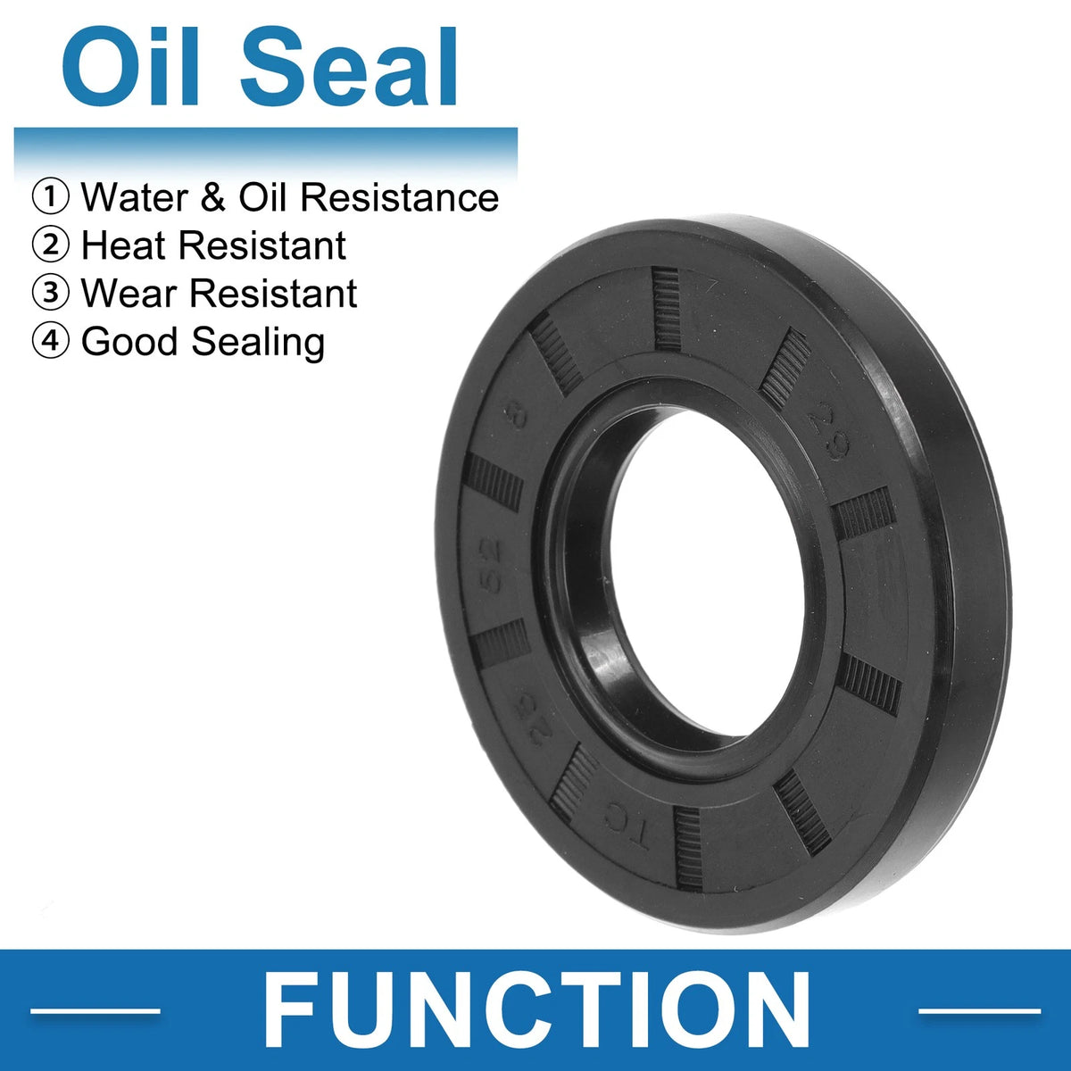 Oil Seal 25x52x8mm Rotary Seal Nitrile Rubber 5 Pcs for Make Model