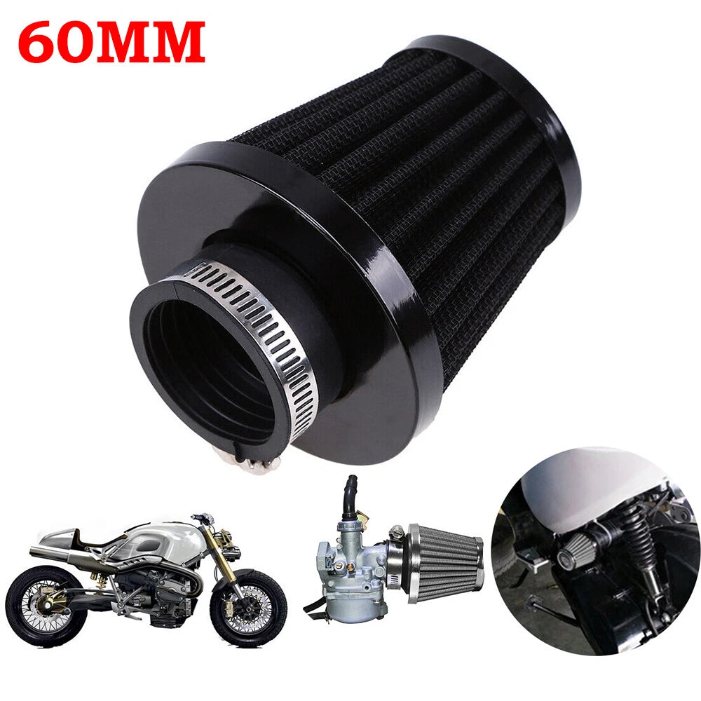 60mm Motorcycle Air Intake Filter Cleaner Pod for Scooter Dirt Bike