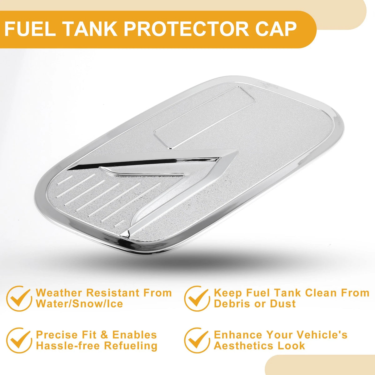Fuel Tank Door Cap for Volvo XC40 (2019-2025) Chrome Silver Tone