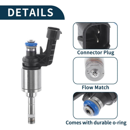 Fuel Injector 5.6 for Infiniti QX56 1 Pc Black Silver Tone (2011-2013)