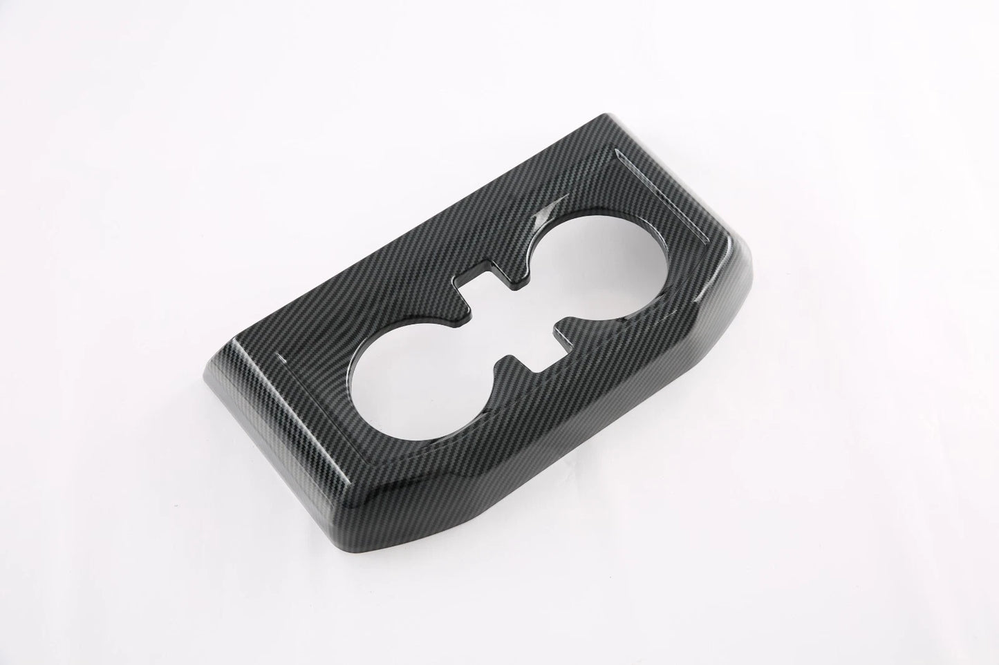 Carbon Fiber Armrest Box Cup Holder Cover Trim for 2021-2023 Ford F150