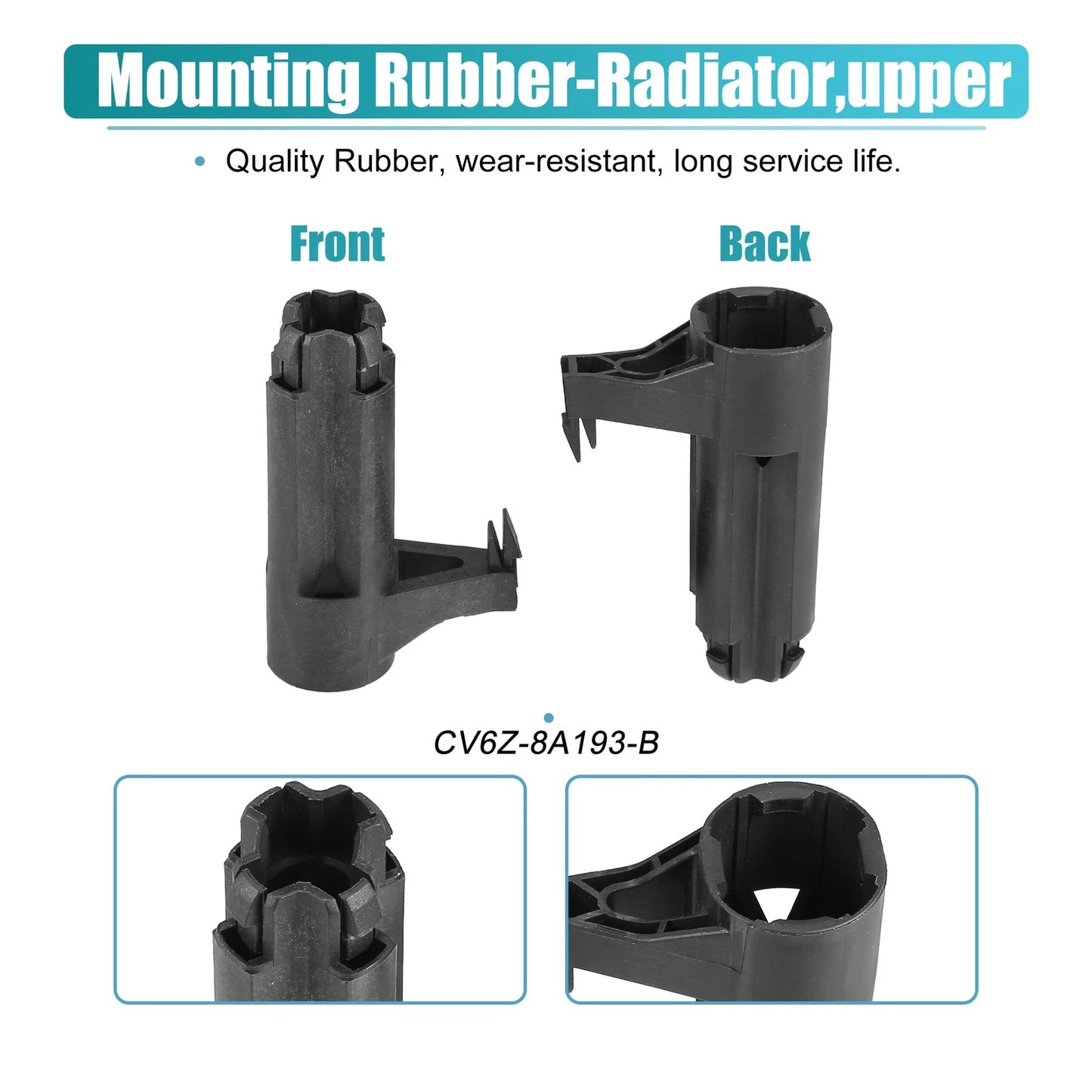 2 x Upper Radiator Insulator Mount Brackets for Ford Focus (2012-2018)