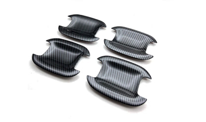 ABS Carbon Fiber Door Handle Bowl Frame Cover Trim for 2021-2023 Ford F150 4x