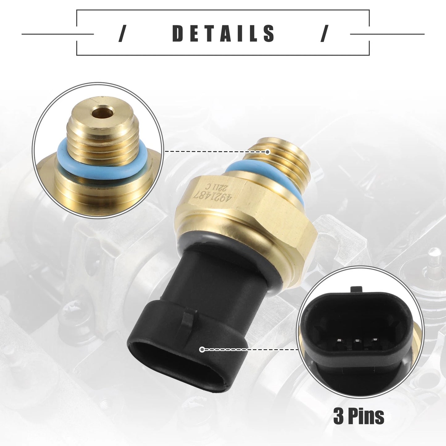 Oil Pressure Sensor for Dodge Ram 2500/3500 Black
