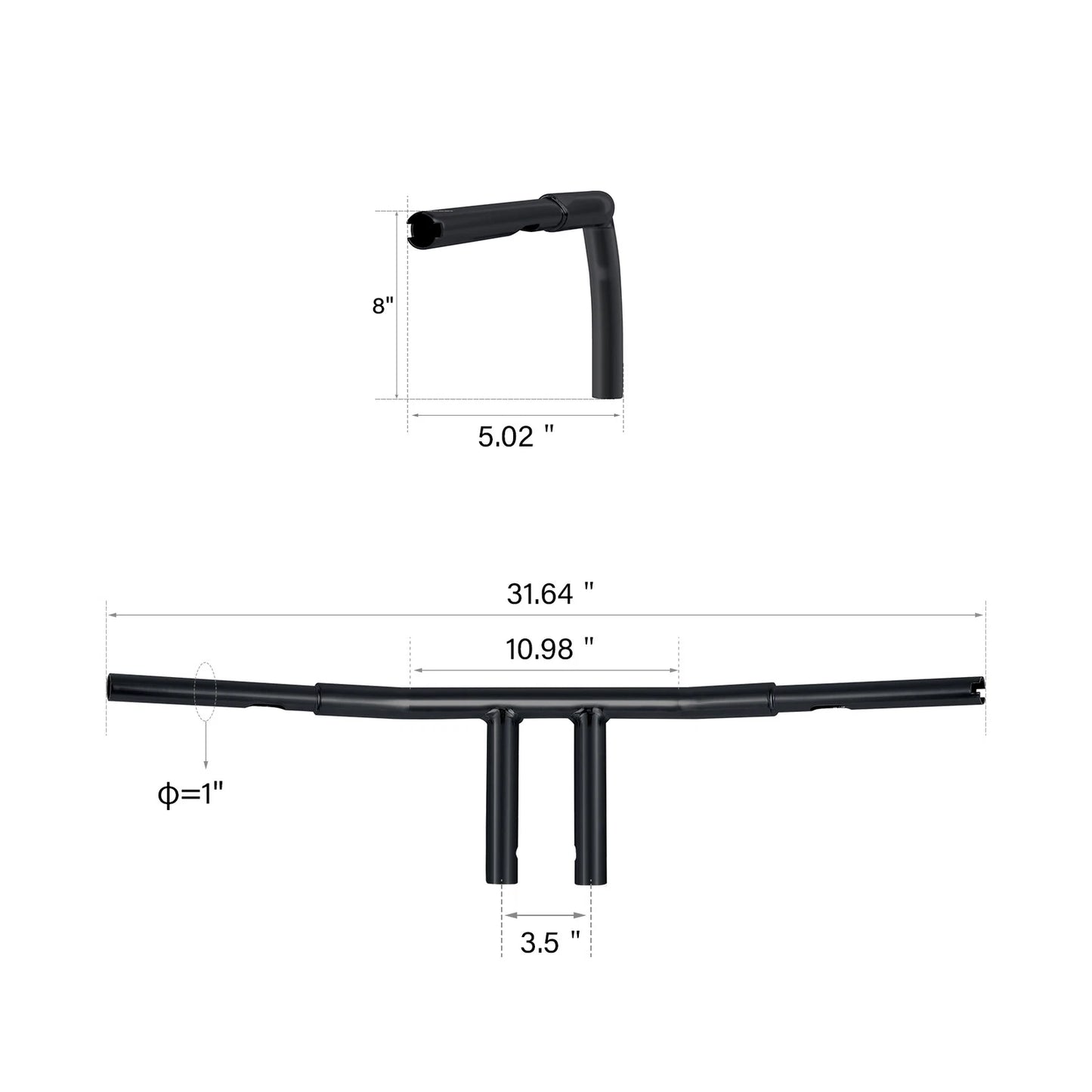 8'' T-Bar Handlebar for Harley Sportster 883