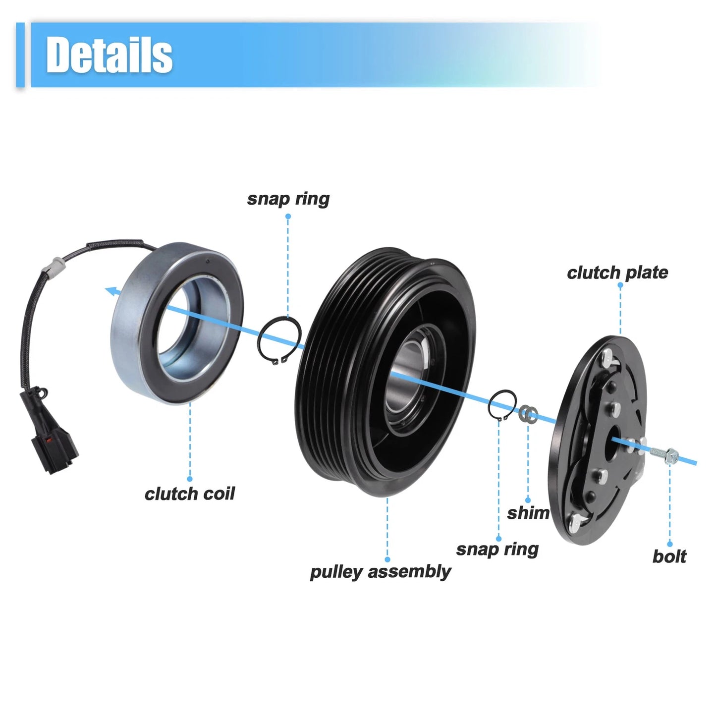 AC Compressor Clutch Kit for Subaru Impreza (2012-2016)