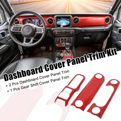 Center Console Dashboard Trim Cover Kit for Jeep Wrangler (2007-2018)