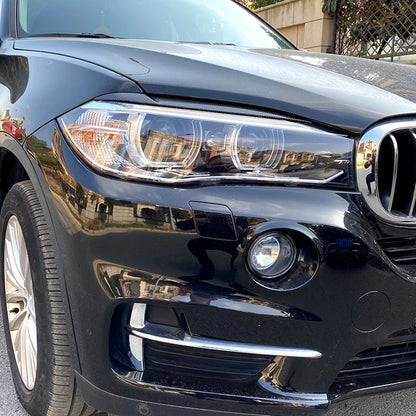 2 x Headlight Eyelid Covers for BMW X5 X6 F15 F16 (2014-2018) Carbon Style
