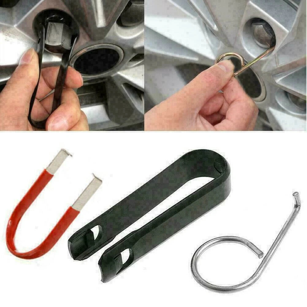 3 x Car Truck Wheel Lug Bolt Nut Center Cover Cap Extractor Removal Tool for Car/Truck