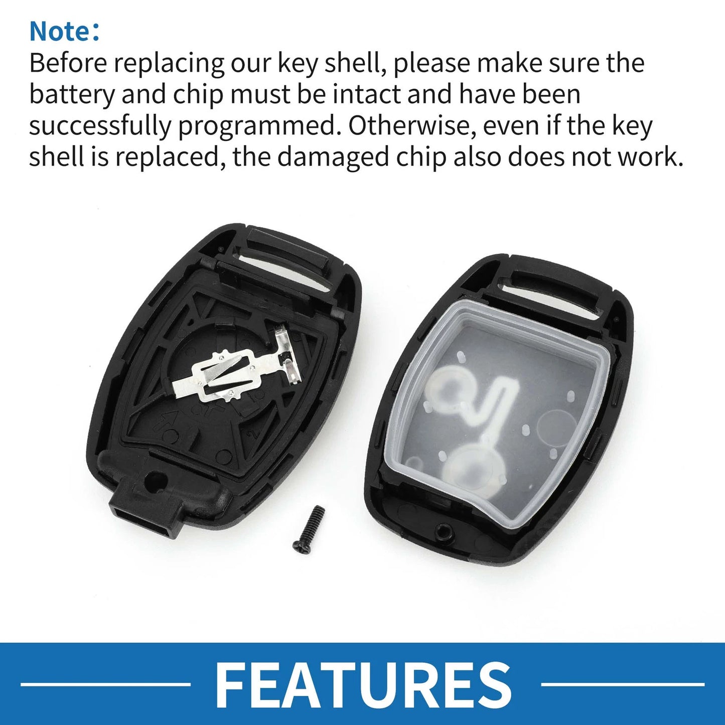 Keyless Entry Remote Key Fob Shell Case for Honda Civic (2006-2013)