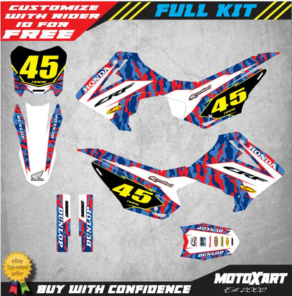 Custom Graphics Full Kit for Honda CRF110 2013-2018 HAWK STYLE Stickers