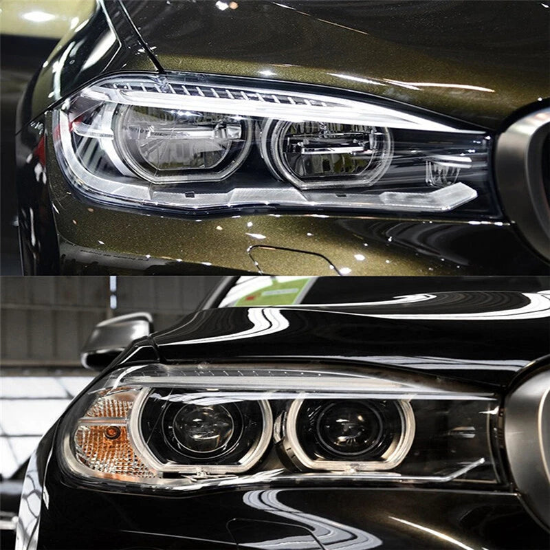 2 x Headlight Lens Covers for BMW X5 X6 F15 F16 (2014-2018)