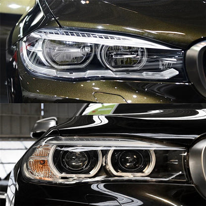 2 x Headlight Lens Covers for BMW X5 X6 F15 F16 (2014-2018)
