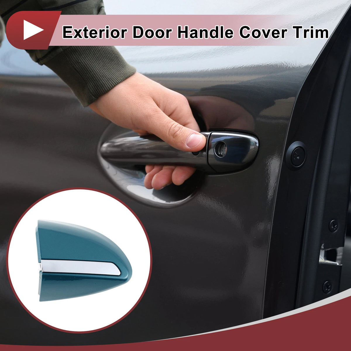 Light Blue Exterior Door Handle Cover Trim for Toyota Corolla (2014-2018)