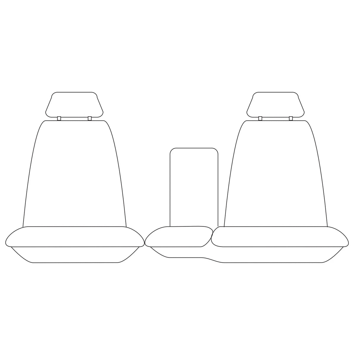 Front Custom Grey Canvas Car Seat Covers for Toyota FZJ105 HZJ105