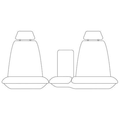 Front Custom Grey Canvas Car Seat Covers for Toyota FZJ105 HZJ105