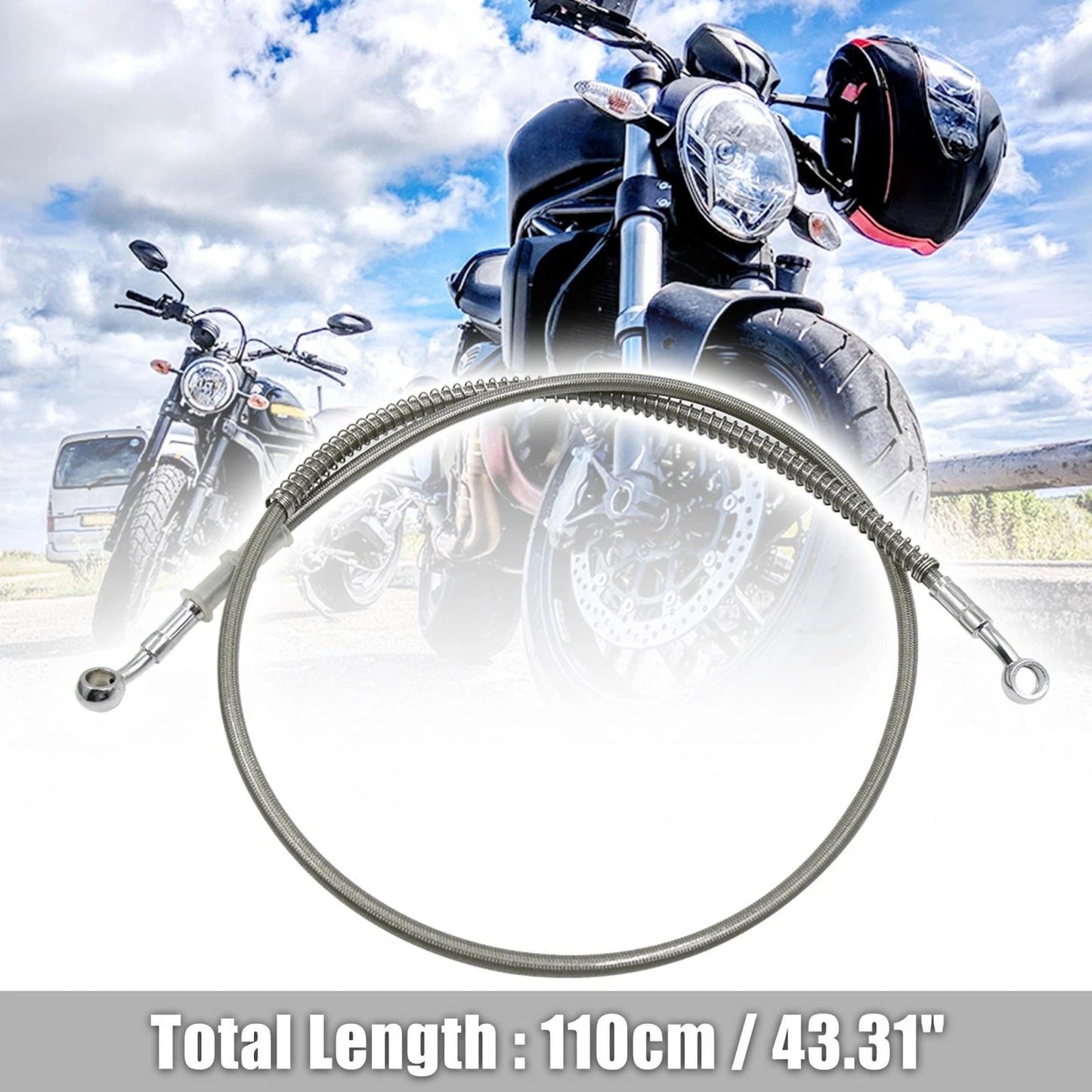110cm Stainless Steel Clutch Hydraulic Oil Hose Line for Motorcycle