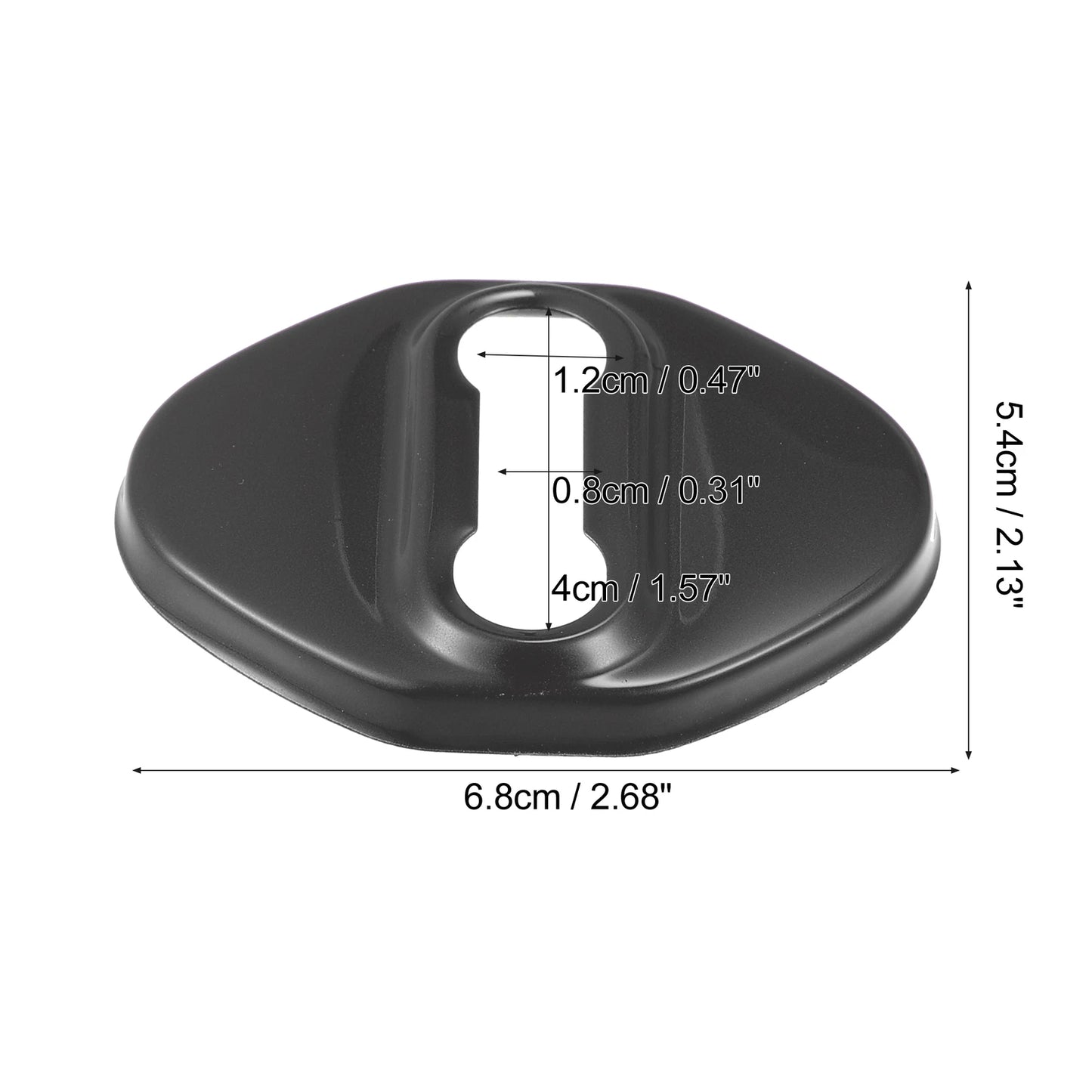 4pcs Car Door Lock Latch Covers for Ford Focus (2019-2021) Black Titanium Tone