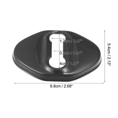 4pcs Car Door Lock Latch Covers for Ford Focus (2019-2021) Black Titanium Tone