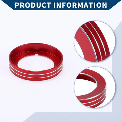 Headlight Switch Knob Cover Ring for Ford Mustang 2015-2020 Red 1 x Piece